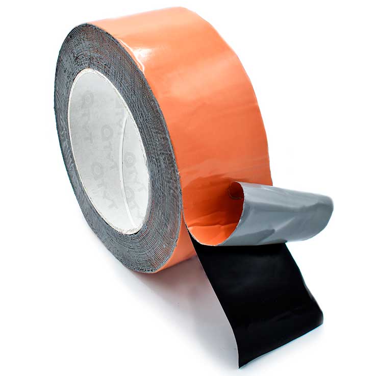 CINTA BUTILO PET/ALU 0,6 mm ESPESOR [COLOR TERRACOTA] - Desbobinado por arriba