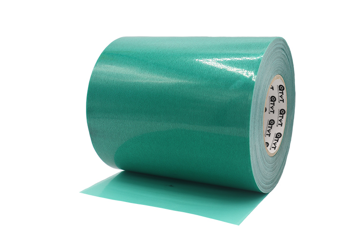 CINTA PE PROTECTIVA VERDE MOQUETAS (90 µm) (21) - Desbobinado por abajo