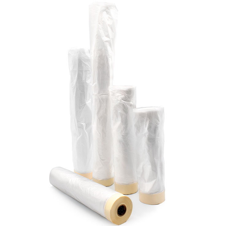 Pre-taped masking film